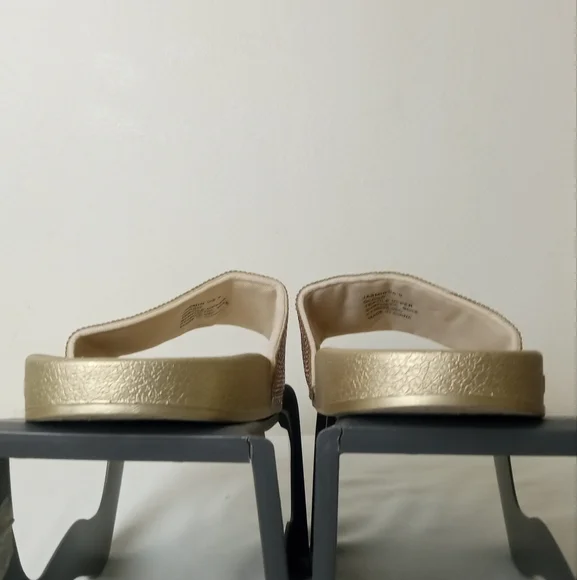 True Religion Gold And Black Blinging Jasmin Slides US 9 - Picture 9 of 16